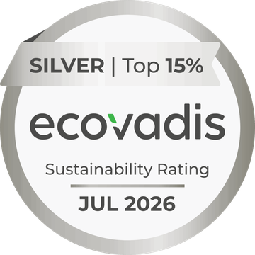EcoVadis Sustainability Rating, Silver, top 15 percent, July 2026